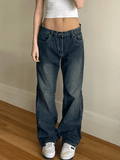 Tineit Vintage Blue Wash Boyfriend Jeans