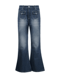 Tineit Vintage Low Waist Cargo Jeans