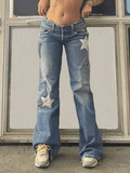 Tineit Vintage Star Distressed Cargo Jeans