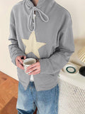 Tineit Vintage Star Patch Baggy Zip Up Hoodie