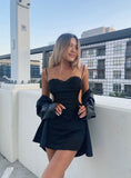 Tineit Hazel Cut Out Mini Dress Black