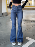 Tineit Washed Push Up Flare Leg Jeans