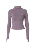 Tineit Zip-Up Long Sleeve Crop Top